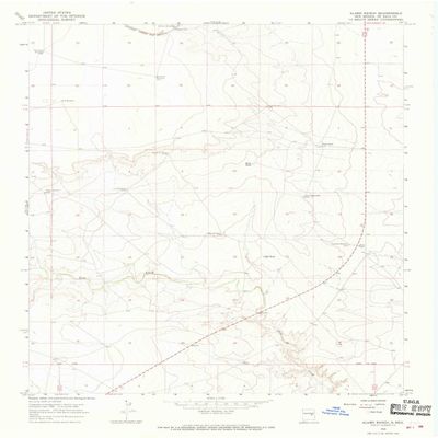 YellowMaps Alamo Ranch NM topo map, 1:24000 Scale, 7.5 X 7.5 Minute, Historical, 1966, Updated 1968, 27 x 22.1 in - Polypropylene