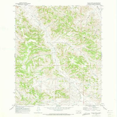 YellowMaps Baldy Peak MT topo map, 1:24000 Scale, 7.5 X 7.5 Minute, Historical, 1970, Updated 1973, 26.9 x 22 in - Polypropylene