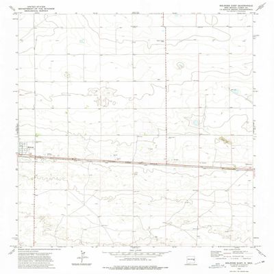 Melrose East NM topo map, 1:24000 Scale, 7.5 X 7.5 Minute, Historical, 1972, Updated 1975, 26.8 x 22 in - Polypropylene