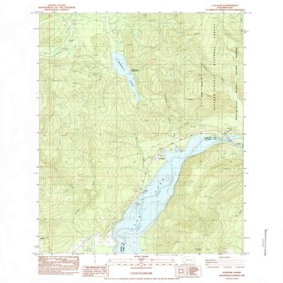 YellowMaps Cougar WA topo map, 1:24000 Scale, 7.5 X 7.5 Minute, Historical, 1983, Updated 1983, 26.8 x 22 in - Tyvek