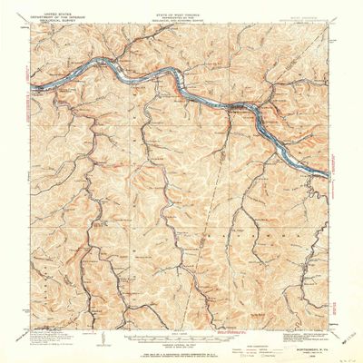 YellowMaps Montgomery WV topo map, 1:62500 Scale, 15 X 15 Minute, Historical, 1928, Updated 1963, 20.8 x 16.8 in - Tyvek