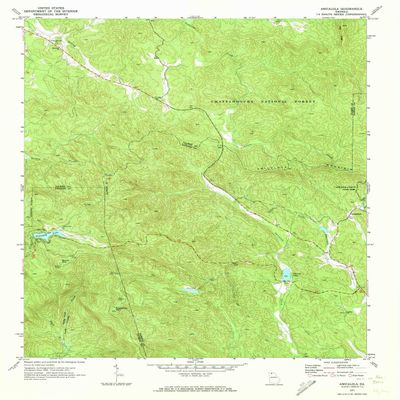 YellowMaps Amicalola GA topo map, 1:24000 Scale, 7.5 X 7.5 Minute, Historical, 1971, Updated 1973, 26.9 x 22 in - Tyvek
