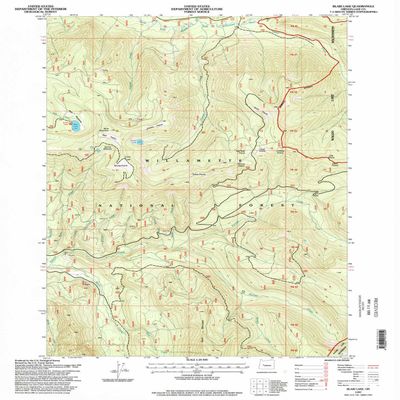 YellowMaps Blair Lake OR topo map, 1:24000 Scale, 7.5 X 7.5 Minute, Historical, 1997, Updated 1998, 26.8 x 21.9 in - Polypropylene