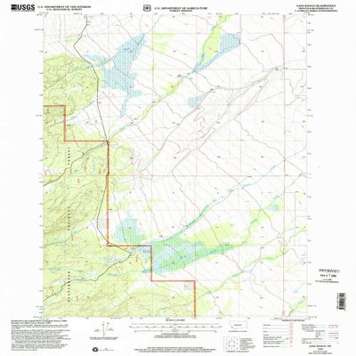YellowMaps Ajax Ranch MT topo map, 1:24000 Scale, 7.5 X 7.5 Minute, Historical, 1997, Updated 2002, 26.9 x 21.7 in - Polypropylene