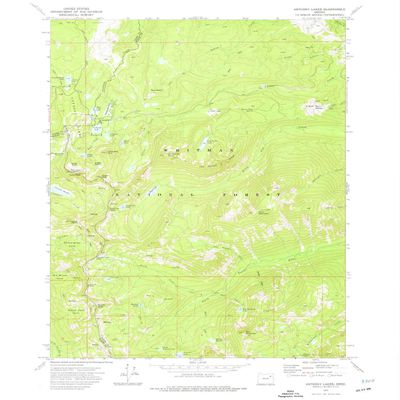 YellowMaps Anthony Lakes OR topo map, 1:24000 Scale, 7.5 X 7.5 Minute, Historical, 1972, Updated 1976, 27 x 21.9 in - Polypropylene