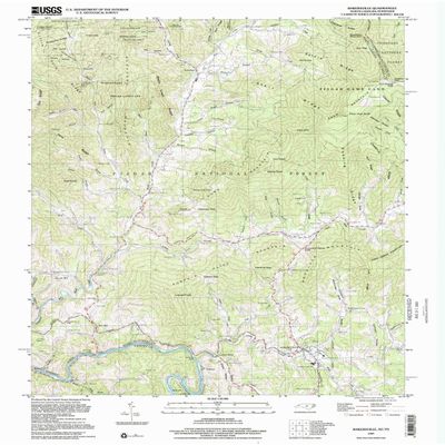 YellowMaps Bakersville NC topo map, 1:24000 Scale, 7.5 X 7.5 Minute, Historical, 1997, Updated 2001, 26.9 x 22 in - Polypropylene