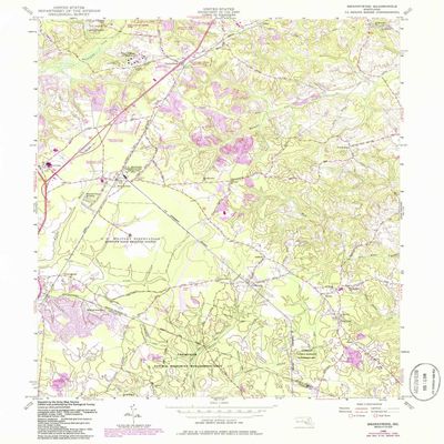 YellowMaps Brandywine MD topo map, 1:24000 Scale, 7.5 X 7.5 Minute, Historical, 1956, Updated 1986, 26.8 x 21.9 in - Polypropylene