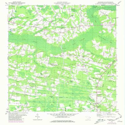 YellowMaps Bayboro SC topo map, 1:24000 Scale, 7.5 X 7.5 Minute, Historical, 1948, Updated 1981, 26.8 x 22 in - Polypropylene