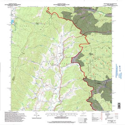 YellowMaps Montrose WV topo map, 1:24000 Scale, 7.5 X 7.5 Minute, Historical, 1995, Updated 1998, 27.3 x 21.9 in - Polypropylene