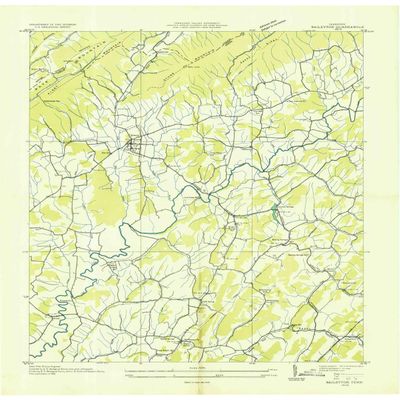 YellowMaps Baileyton TN topo map, 1:24000 Scale, 7.5 X 7.5 Minute, Historical, 1935, 27.4 x 22 in - Polypropylene