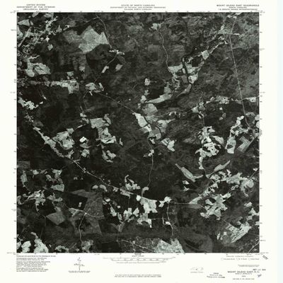 YellowMaps Mount Gilead East NC topo map, 1:24000 Scale, 7.5 X 7.5 Minute, Historical, 1976, Updated 1978, 26.7 x 21.8 in - Polypropylene
