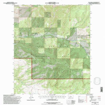 YellowMaps Bald Hills MT topo map, 1:24000 Scale, 7.5 X 7.5 Minute, Historical, 1995, Updated 1997, 27 x 21.6 in - Polypropylene