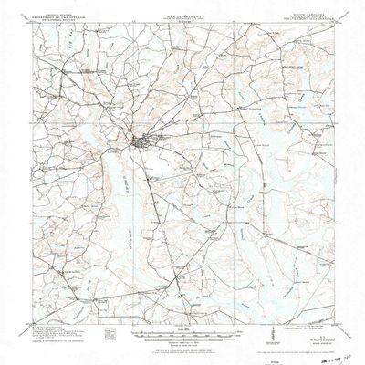 YellowMaps Walterboro SC topo map, 1:62500 Scale, 15 X 15 Minute, Historical, 1918, Updated 1942, 21.1 x 17.9 in - Tyvek