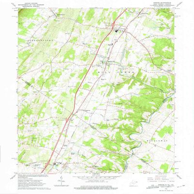 YellowMaps Inwood WV topo map, 1:24000 Scale, 7.5 X 7.5 Minute, Historical, 1966, Updated 1975, 26.9 x 22 in - Polypropylene