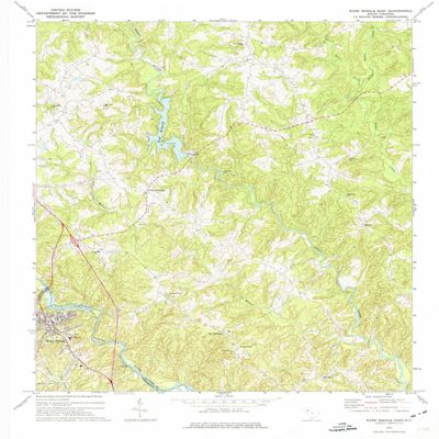 YellowMaps Ware Shoals East SC topo map, 1:24000 Scale, 7.5 X 7.5 Minute, Historical, 1971, Updated 1975, 27 x 22 in - Polypropylene