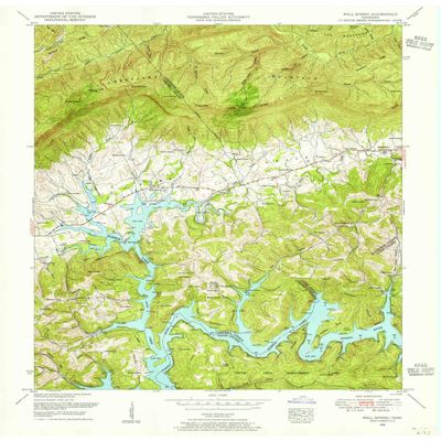 Well Spring TN topo map, 1:24000 Scale, 7.5 X 7.5 Minute, Historical, 1952, Updated 1955, 27.5 x 22 in - Tyvek