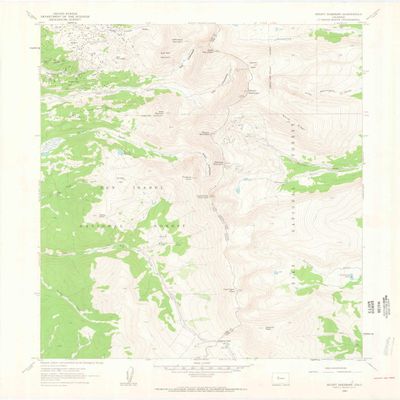YellowMaps Mount Sherman CO topo map, 1:24000 Scale, 7.5 X 7.5 Minute, Historical, 1961, Updated 1963, 27.2 x 22.1 in - Tyvek