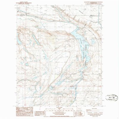 YellowMaps Scooteney Reservoir WA topo map, 1:24000 Scale, 7.5 X 7.5 Minute, Historical, 1986, Updated 1986, 27 x 22.1 in - Polypropylene