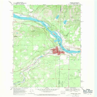 YellowMaps Newport WA topo map, 1:24000 Scale, 7.5 X 7.5 Minute, Historical, 1968, Updated 1971, 27 x 22 in - Tyvek