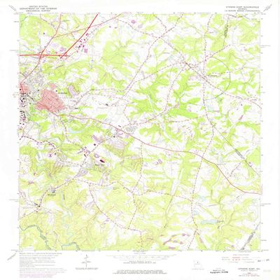 YellowMaps Athens East GA topo map, 1:24000 Scale, 7.5 X 7.5 Minute, Historical, 1964, Updated 1975, 27 x 22.1 in - Polypropylene