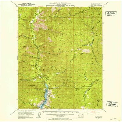 Keller WA topo map, 1:62500 Scale, 15 X 15 Minute, Historical, 1952, Updated 1953, 20.9 x 17 in - Polypropylene