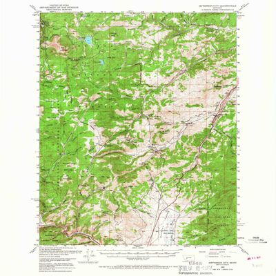 YellowMaps Jefferson City MT topo map, 1:62500 Scale, 15 X 15 Minute, Historical, 1950, Updated 1967, 20.8 x 17 in - Tyvek