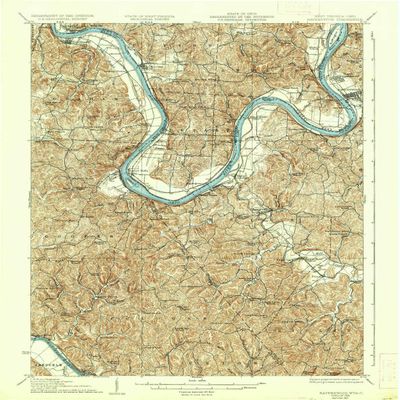 YellowMaps Ravenswood WV topo map, 1:62500 Scale, 15 X 15 Minute, Historical, 1928, Updated 1937, 19.8 x 16.5 in - Polypropylene
