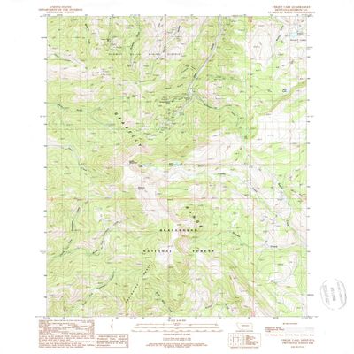 YellowMaps Cirque Lake MT topo map, 1:24000 Scale, 7.5 X 7.5 Minute, Historical, 1988, Updated 1989, 26.9 x 22 in - Polypropylene