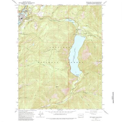 YellowMaps Metaline Falls WA topo map, 1:24000 Scale, 7.5 X 7.5 Minute, Historical, 1967, Updated 1984, 26.8 x 22 in - Polypropylene