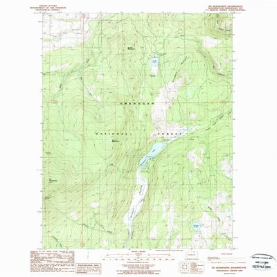 YellowMaps Mt Bonaparte WA topo map, 1:24000 Scale, 7.5 X 7.5 Minute, Historical, 1988, Updated 1988, 27.1 x 22.2 in - Polypropylene
