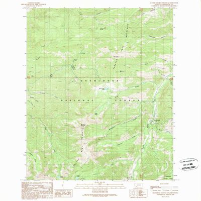 YellowMaps Manhead Mountain MT topo map, 1:24000 Scale, 7.5 X 7.5 Minute, Historical, 1989, Updated 1989, 26.7 x 22 in - Tyvek
