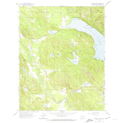 YellowMaps Beaver Lake MT topo map, 1:24000 Scale, 7.5 X 7.5 Minute, Historical, 1962, Updated 1974, 27 x 22 in - Polypropylene