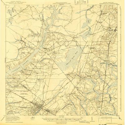 YellowMaps Summerville SC topo map, 1:62500 Scale, 15 X 15 Minute, Historical, 1920, Updated 1941, 19.7 x 16.5 in - Polypropylene