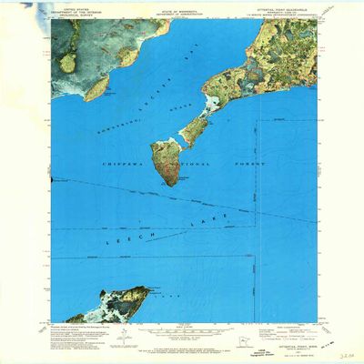 YellowMaps Ottertail Point MN topo map, 1:24000 Scale, 7.5 X 7.5 Minute, Historical, 1971, Updated 1974, 27.4 x 21.3 in - Polypropylene