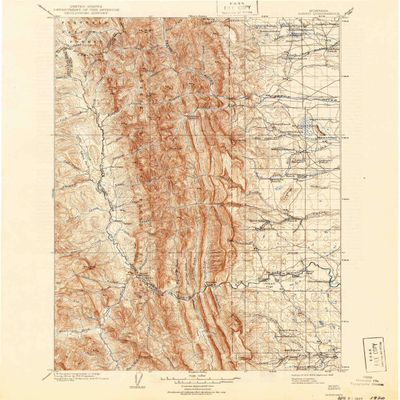 YellowMaps Saypo MT topo map, 1:125000 Scale, 30 X 30 Minute, Historical, 1903, Updated 1942, 19.8 x 16.6 in - Tyvek
