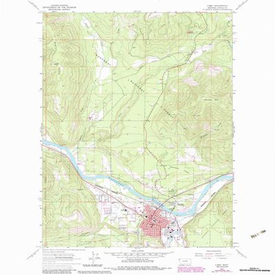 YellowMaps Libby MT topo map, 1:24000 Scale, 7.5 X 7.5 Minute, Historical, 1963, Updated 1984, 26.8 x 22 in - Polypropylene