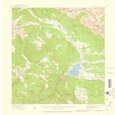 Taylor Park CO topo map, 1:62500 Scale, 15 X 15 Minute, Historical, 1934, Updated 1959, 21 x 17 in - Polypropylene