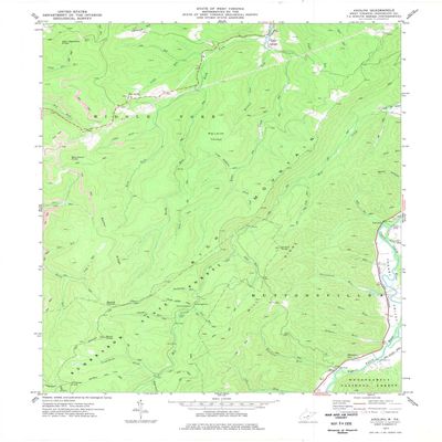 YellowMaps Adolph WV topo map, 1:24000 Scale, 7.5 X 7.5 Minute, Historical, 1977, Updated 1977, 27.1 x 21.9 in - Tyvek