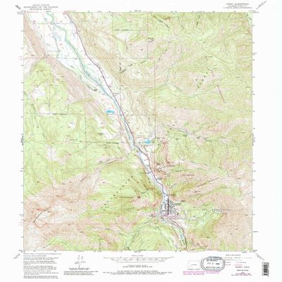 YellowMaps Ouray CO topo map, 1:24000 Scale, 7.5 X 7.5 Minute, Historical, 1955, Updated 1987, 26.9 x 22.2 in - Tyvek