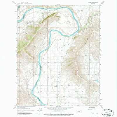 YellowMaps Sloan MT topo map, 1:24000 Scale, 7.5 X 7.5 Minute, Historical, 1965, Updated 1987, 26.7 x 22 in - Polypropylene