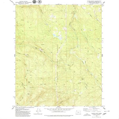 YellowMaps Baker Point OR topo map, 1:24000 Scale, 7.5 X 7.5 Minute, Historical, 1979, Updated 1979, 26.8 x 22 in - Polypropylene
