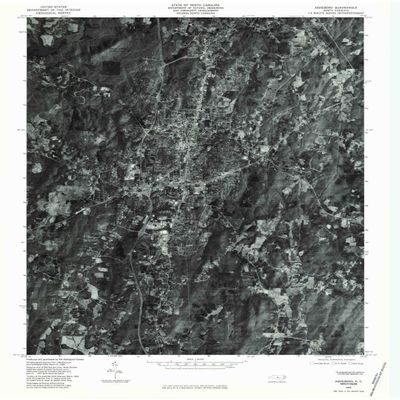 YellowMaps Asheboro NC topo map, 1:24000 Scale, 7.5 X 7.5 Minute, Historical, 1980, Updated 1983, 26.9 x 21.9 in - Polypropylene