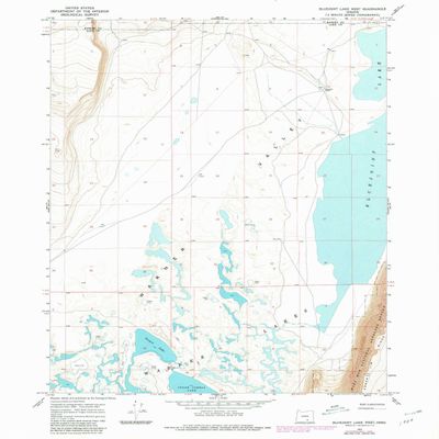 YellowMaps Bluejoint Lake West OR topo map, 1:24000 Scale, 7.5 X 7.5 Minute, Historical, 1967, Updated 1980, 26.8 x 21.9 in - Polypropylene