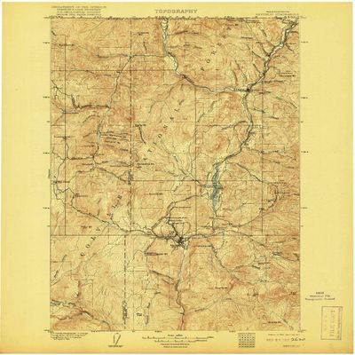 YellowMaps Republic WA topo map, 1:125000 Scale, 30 X 30 Minute, Historical, 1904, Updated 1917, 19.9 x 16.6 in - Tyvek