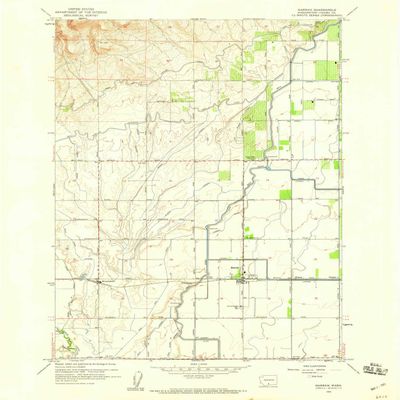 YellowMaps Harrah WA topo map, 1:24000 Scale, 7.5 X 7.5 Minute, Historical, 1958, Updated 1960, 26.8 x 22 in - Polypropylene