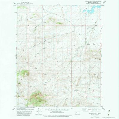 YellowMaps Mount Cecelia MT topo map, 1:24000 Scale, 7.5 X 7.5 Minute, Historical, 1983, Updated 1983, 27 x 22.1 in - Polypropylene