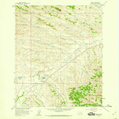 YellowMaps Busby MT topo map, 1:24000 Scale, 7.5 X 7.5 Minute, Historical, 1958, Updated 1960, 26.9 x 22 in - Polypropylene