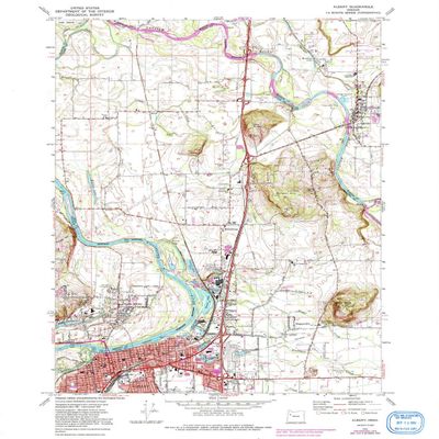 YellowMaps Albany OR topo map, 1:24000 Scale, 7.5 X 7.5 Minute, Historical, 1970, Updated 1991, 26.8 x 21.9 in - Polypropylene