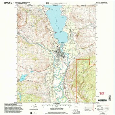 YellowMaps Oroville WA topo map, 1:24000 Scale, 7.5 X 7.5 Minute, Historical, 2001, Updated 2004, 27.2 x 22.2 in - Polypropylene