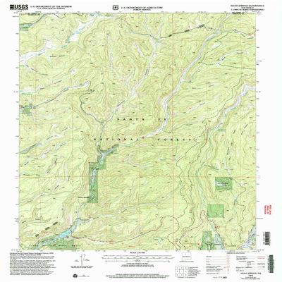 YellowMaps Seven Springs NM topo map, 1:24000 Scale, 7.5 X 7.5 Minute, Historical, 2002, Updated 2003, 27.1 x 22.1 in - Tyvek